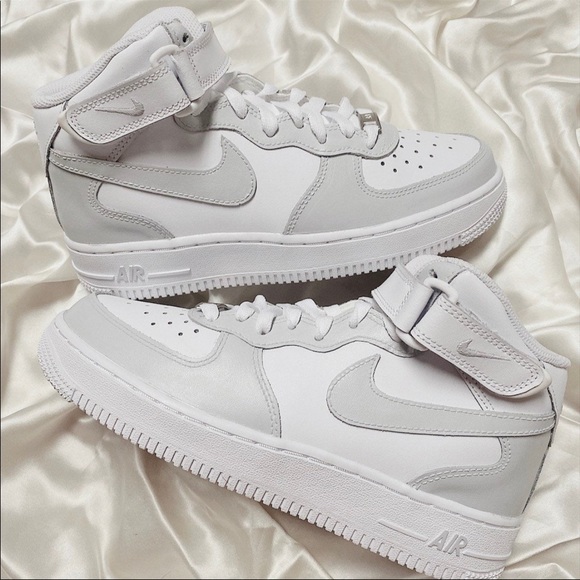 ⚡️Custom Gray Air Force 1 Mids⚡️ - Picture 2 of 4